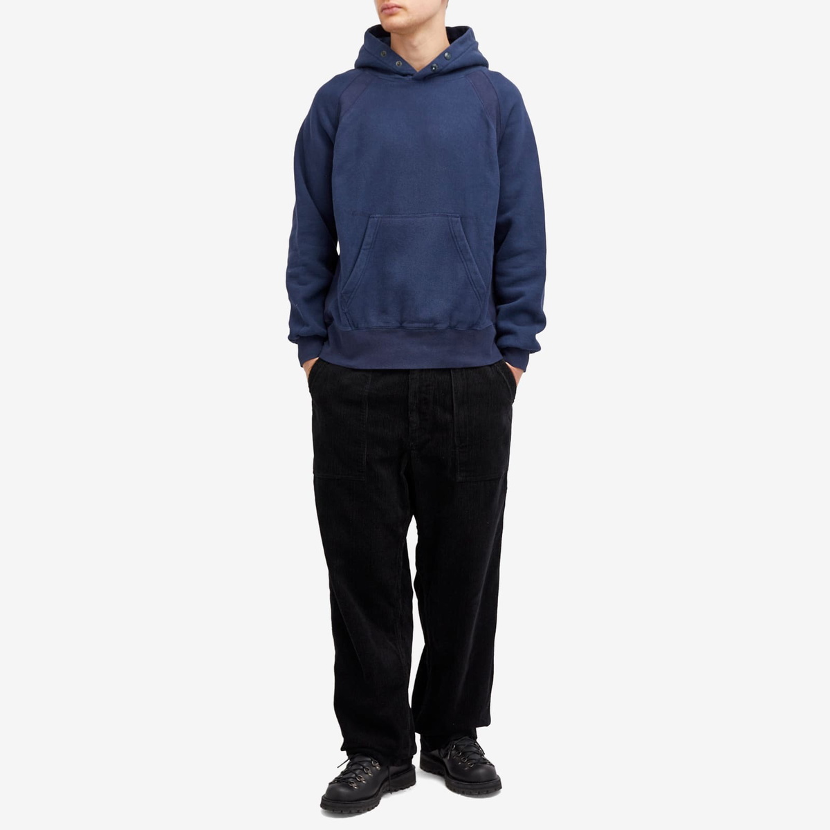 Engineered Garments Men's Raglan Hoodie in Navy