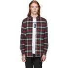 Dsquared2 Grey and Red Flannel Carpenter Shirt