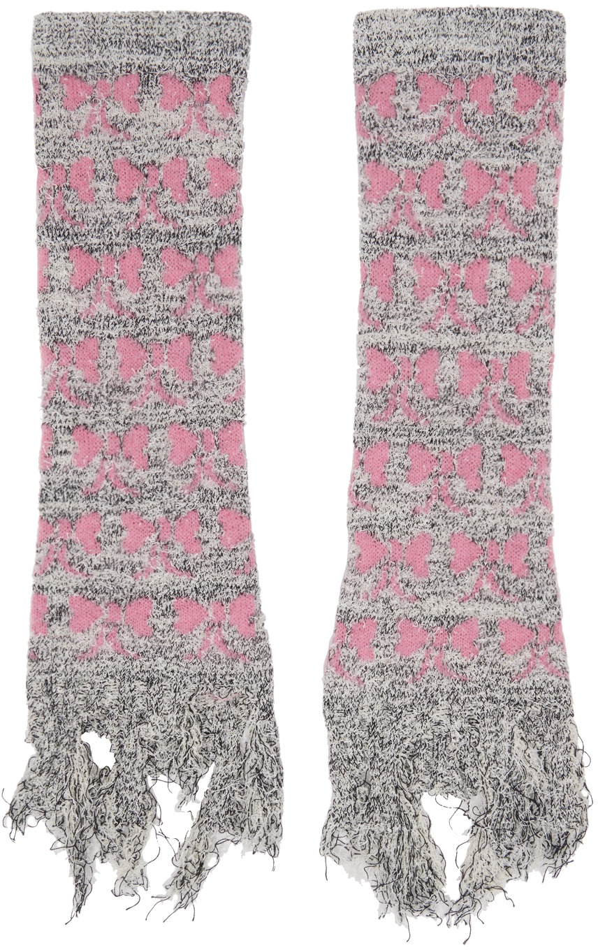Photo: Ashley Williams Gray & Pink Bow Reaper Arm Warmers