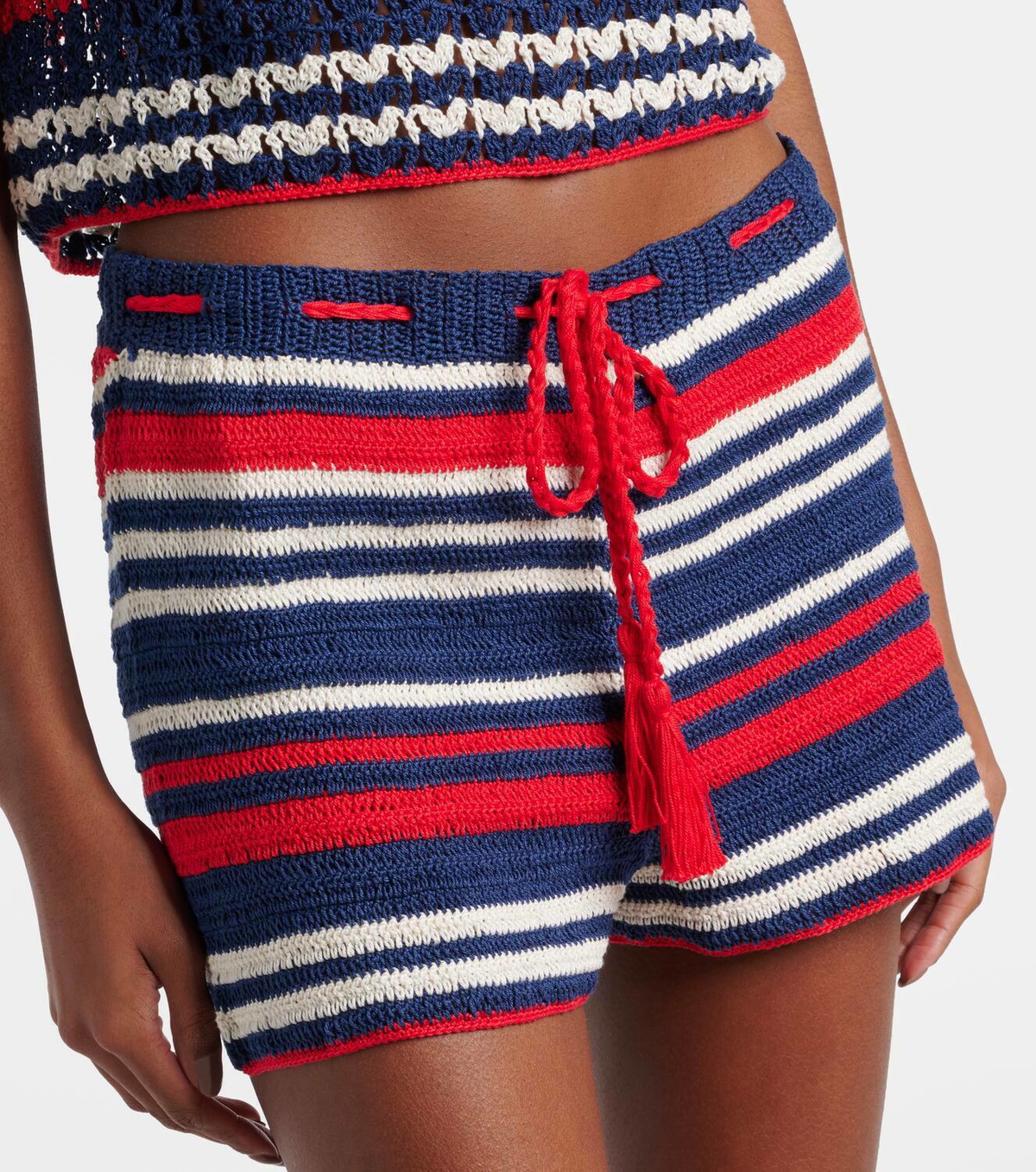 Anna Kosturova Crochet cotton shorts