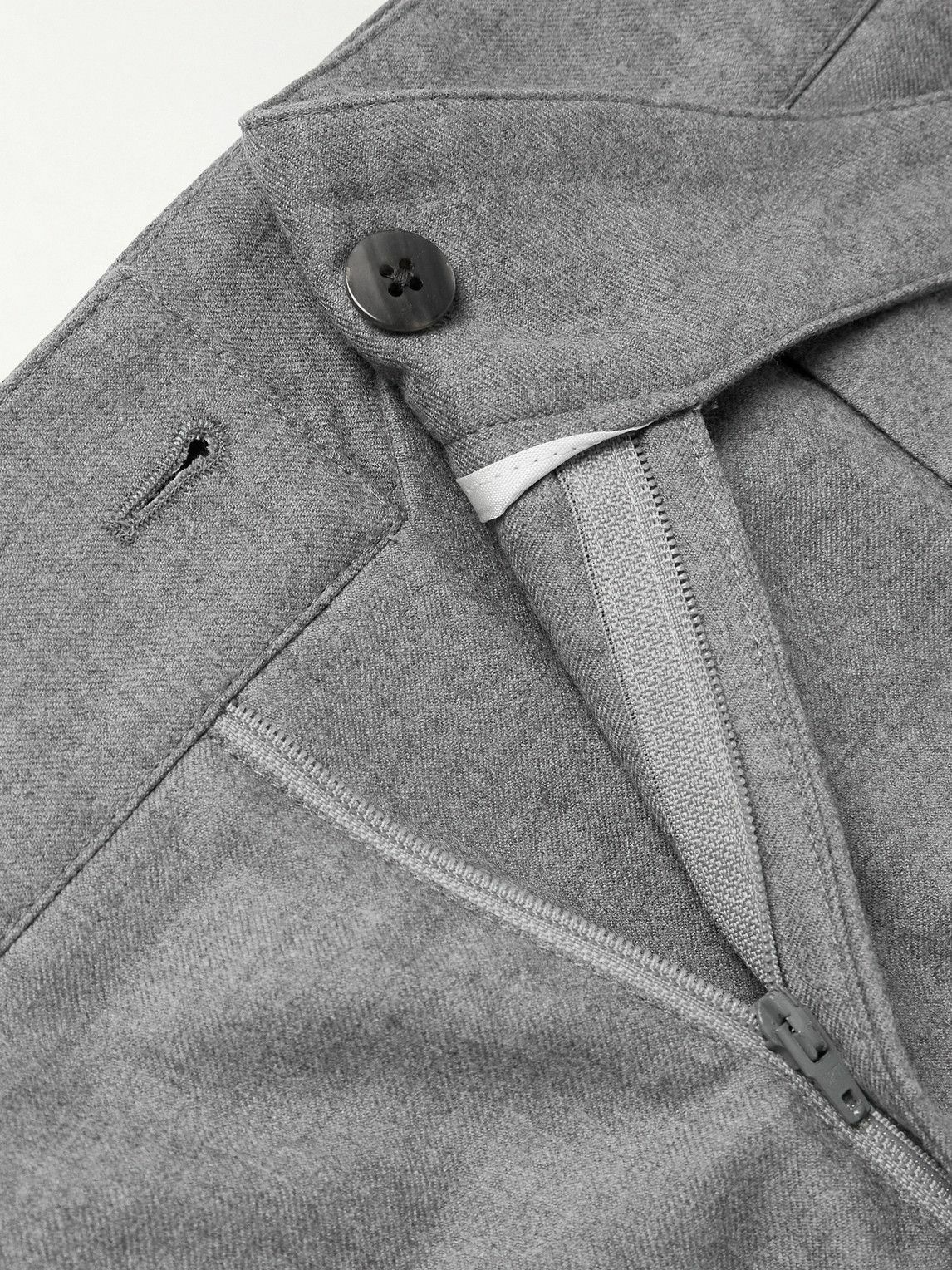 Ralph Lauren Purple label - Gregory tAPERED Pleated Worsted Wool-Flannel Trousers - Gray