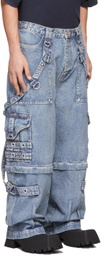 Balenciaga Blue Baggy Raver Jeans