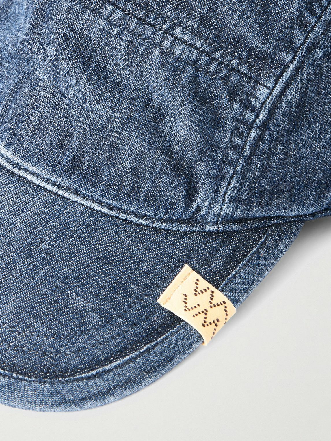 Visvim - Logo-Appliquéd Leather-Trimmed Denim Camp Cap Visvim