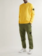 Stone Island - Logo-Appliquéd Cotton-Jersey Sweatshirt - Yellow