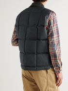 RRL - Brighouse Quilted Padded Coated-Denim Gilet - Blue