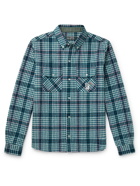 BILLIONAIRE BOYS CLUB - Button-Down Collar Logo-Appliquéd Checked Flannel Shirt - Gray - S