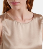 Leset Barb satin top