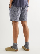 UNIVERSAL WORKS - Paisley Cotton-Jacquard Shorts - Blue