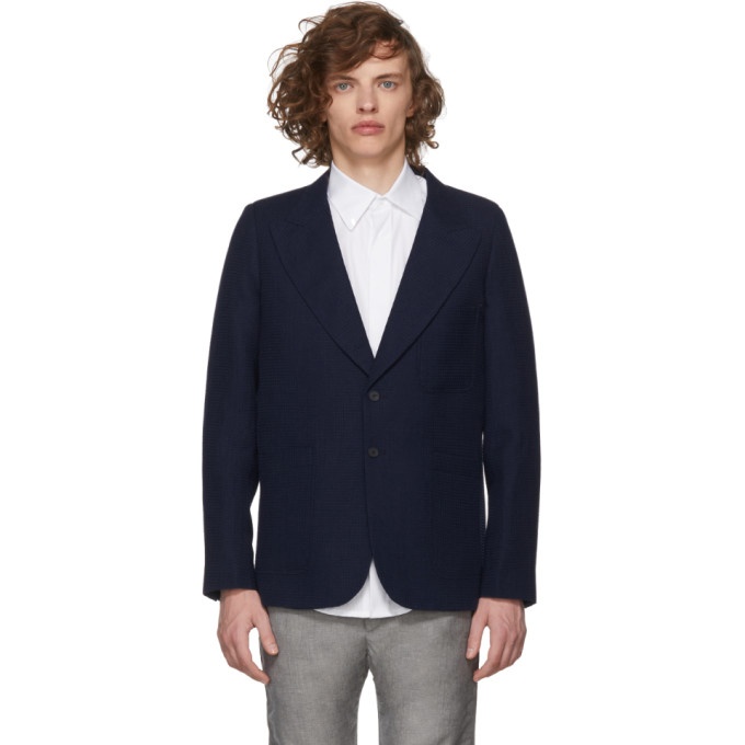 Photo: House of the Very Islands Blue Slim-Fit Tailored Blazer