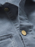 Carhartt WIP - Michigan Corduroy-Trimmed Organic Cotton-Canvas Chore Jacket - Blue