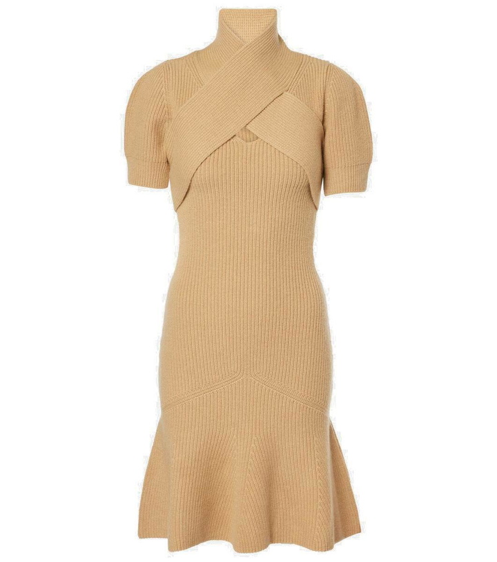 Photo: Patou Scarf-detail wool and cashmere minidress