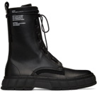 Virón Black Apple Leather 1992 Zip Boots
