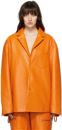 Jacquemus Orange 'La Veste Aranciu' Lambskin Jacket