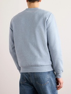 A.P.C. - Item Logo-Print Cotton-Blend Jersey Sweatshirt - Blue