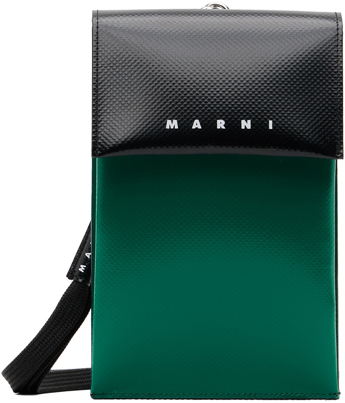 Photo: Marni Black & Green Logo Phone Holder