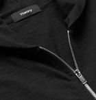 Theory - Cosmos Slub Cotton-Jersey Zip-Up Hoodie - Black