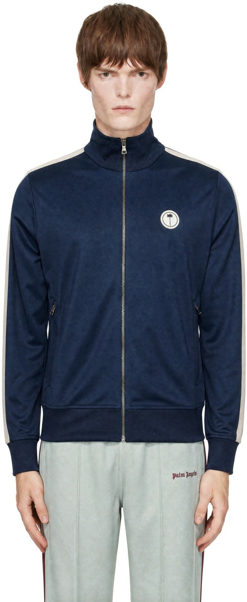 Palm Angels Navy Palm Tree Track Jacket