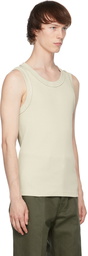 UNIFORME Beige Ribbed Tank Top