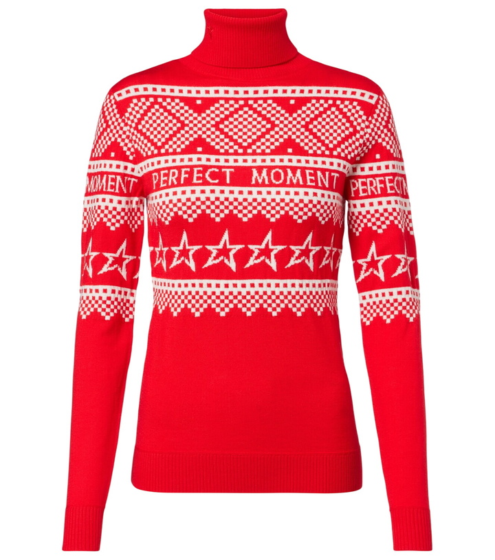 Photo: Perfect Moment Holiday intarsia wool turtleneck sweater