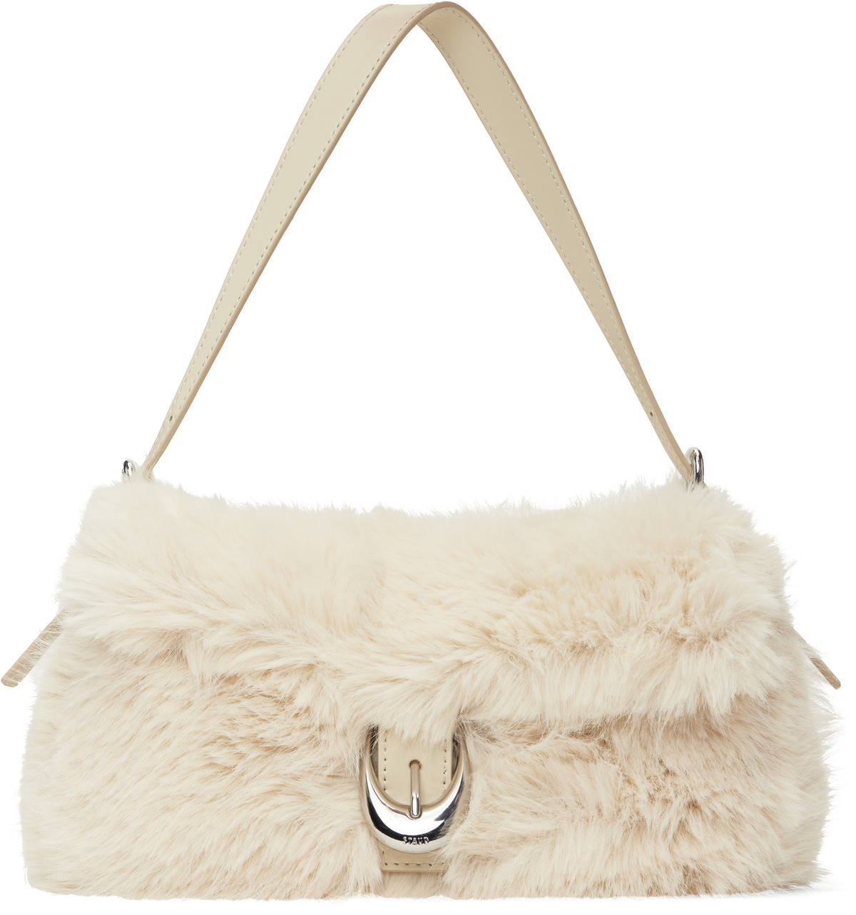 【STAUD】Harlow Faux Fur Shoulder Bag HARLOW FAUX FUR BAG CREAM
