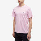 Maison Kitsuné Men's Grey Fox Head Patch Classic T-Shirt in Dusty Rose