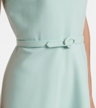 Oscar de la Renta Belted wool-blend midi dress