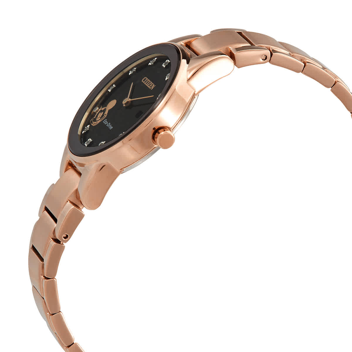 Citizen Disney Mickey Mouse Diamond Black Dial Ladies Watch GA1056-54W