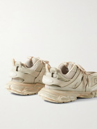 Balenciaga - Track Faded Nylon, Mesh and Rubber Sneakers - Neutrals