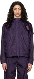 Stone Island Purple Crinkled Jacket