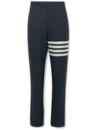 THOM BROWNE - Grey Slim-Fit Tapered Striped Wool Suit Trousers - Blue