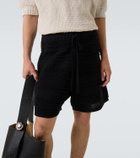 Commas Cotton-blend crochet Bermuda shorts