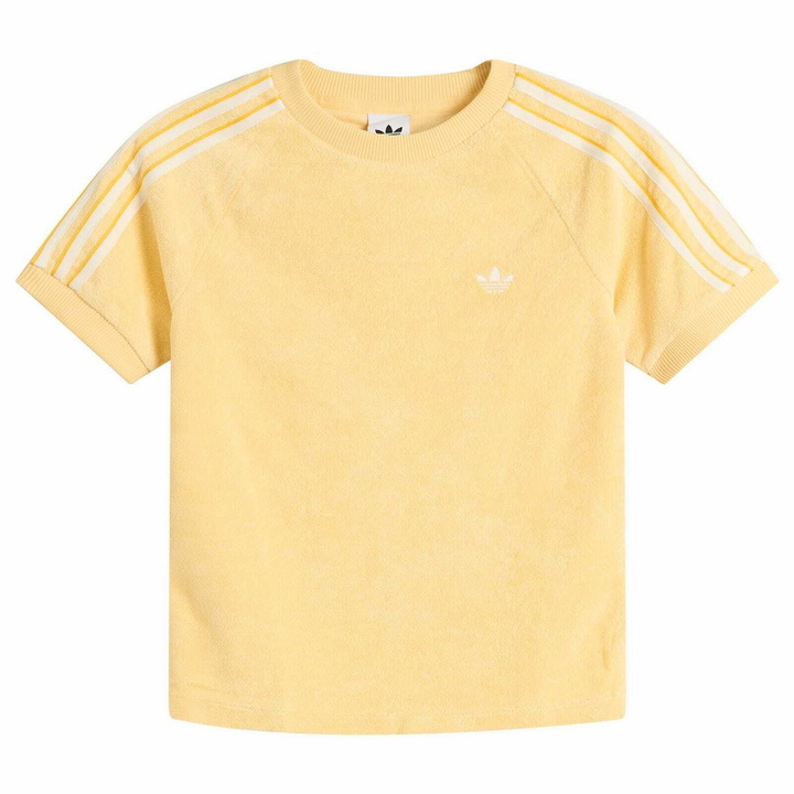 Photo: Adidas Women's Terry Towel T-Shirt in Orange Tint