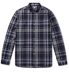 Alex Mill - Button-Down Collar Checked Cotton-Poplin Shirt - Navy