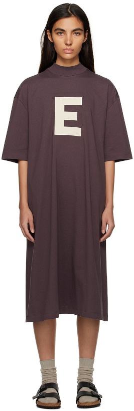 Photo: Essentials Purple Short Sleeve Midi Dress