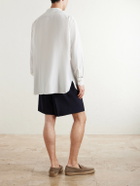 Eleventy - Nehru Lyocell, Linen and Cotton-Blend Shirt - White
