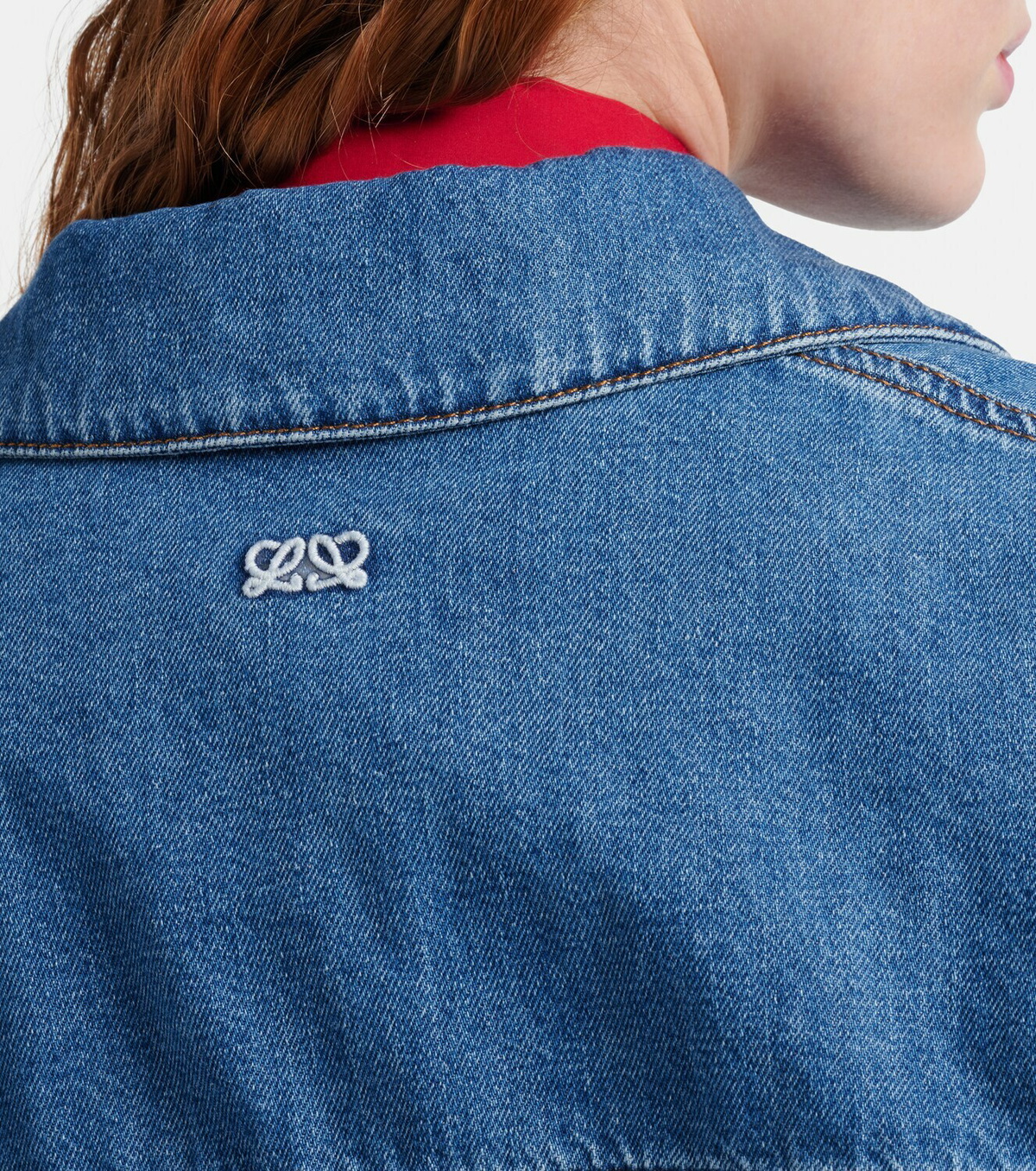 Loewe Gathered denim jacket