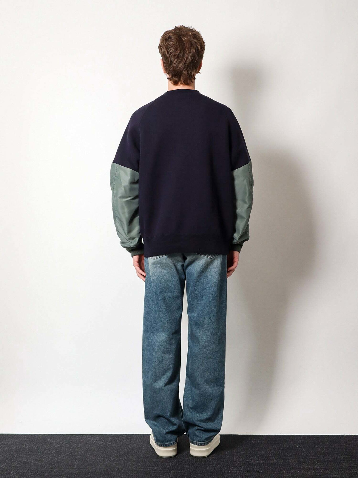 sacai CONTRAST PANEL SWEAT SHIRT 2 スウェット Sacai Sweatshirt Blue Mens Sacai