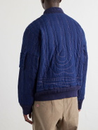 Kardo - Max Embroidered Cotton Bomber Jacket - Blue