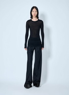 Rick Owens Long Sleeve Sheer Knit Top