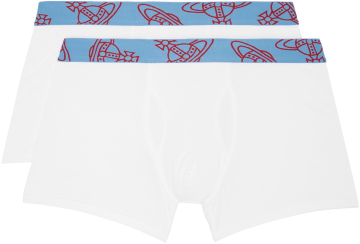 Photo: Vivienne Westwood Two-Pack White Cotton Boxer Briefs