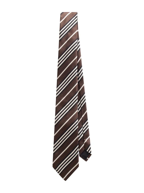 Photo: SAINT LAURENT - Rayures 7cm Silk Tie