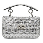Valentino Silver Valentino Garavani Small Rockstud Spike Bag