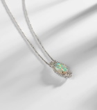 Yeprem Reign Supreme 18kt white gold pendant necklace with diamonds and opal