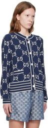 Gucci Navy GG Cardigan