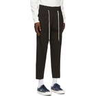 AMI Alexandre Mattiussi Black Drawstring Carrot Fit Trousers