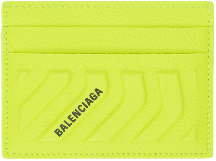 Photo: Balenciaga Yellow Embossed Card Holder