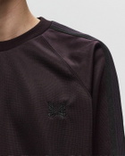 Needles Track Crew Neck Shirt   Poly Smooth Purple Sweatshirts