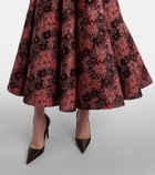 Markarian Rousseau floral brocade midi dress