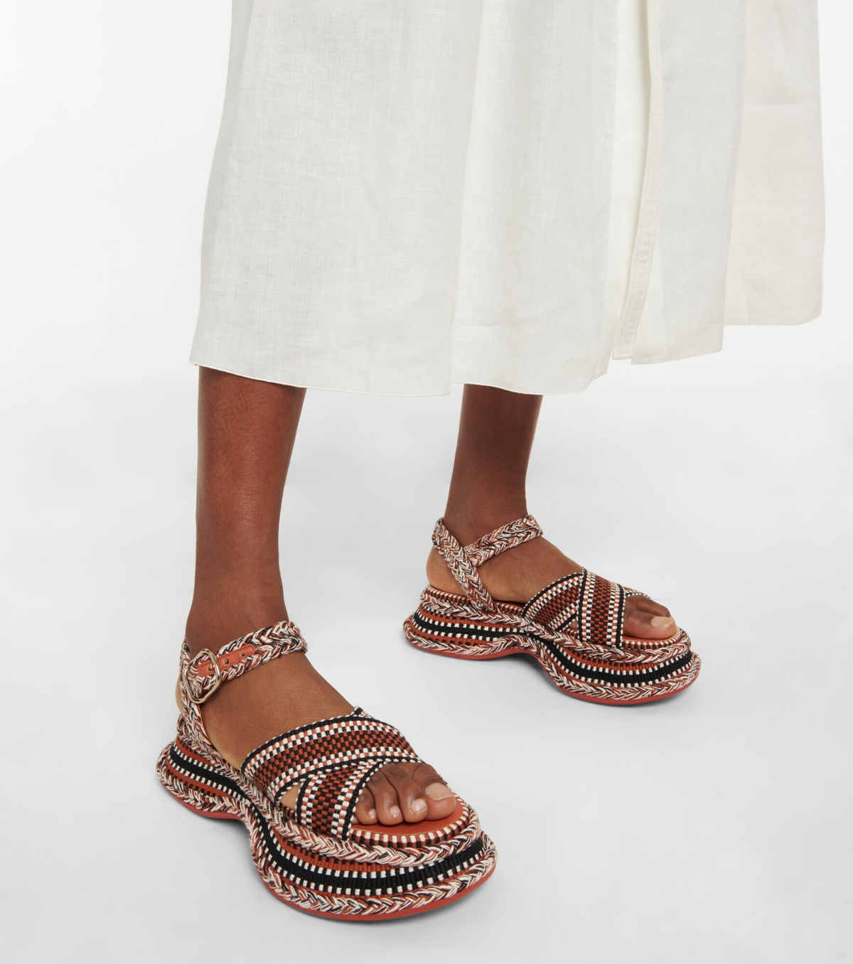 Chloe - Meril woven platform sandals Chloe