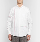 Thom Browne - Slim-Fit Button-Down Collar Striped Cotton Oxford Shirt - Men - White